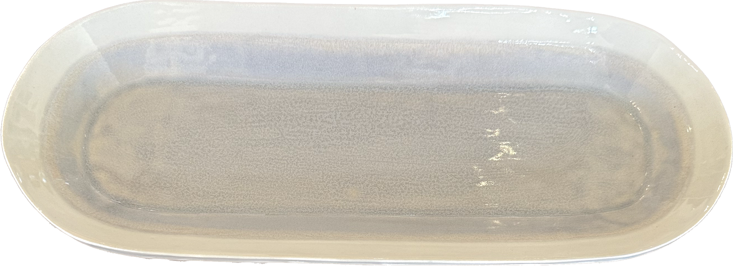 Artisan Oval Long Dish - Oyster Shell