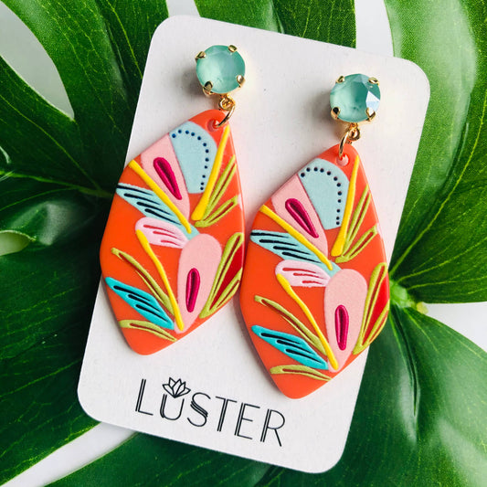 Lush Floral Lightweight Statement Earrings