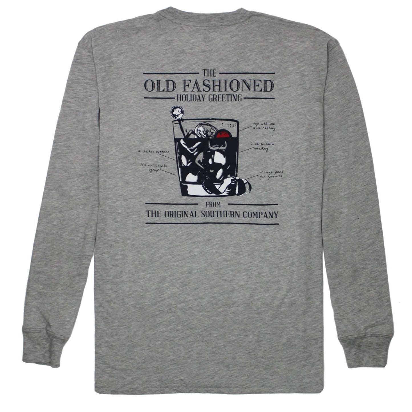 Old Fashioned Greeting Long Sleeve Tee: Heather Grey