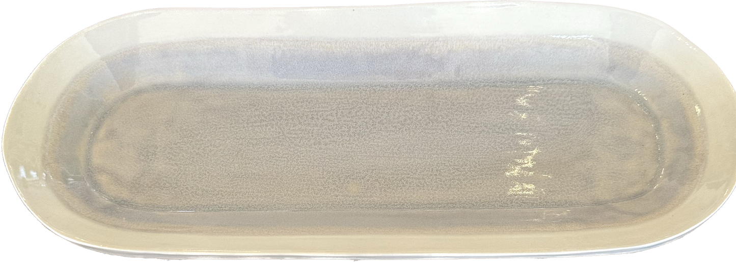 Artisan Oval Long Dish - Oyster Shell