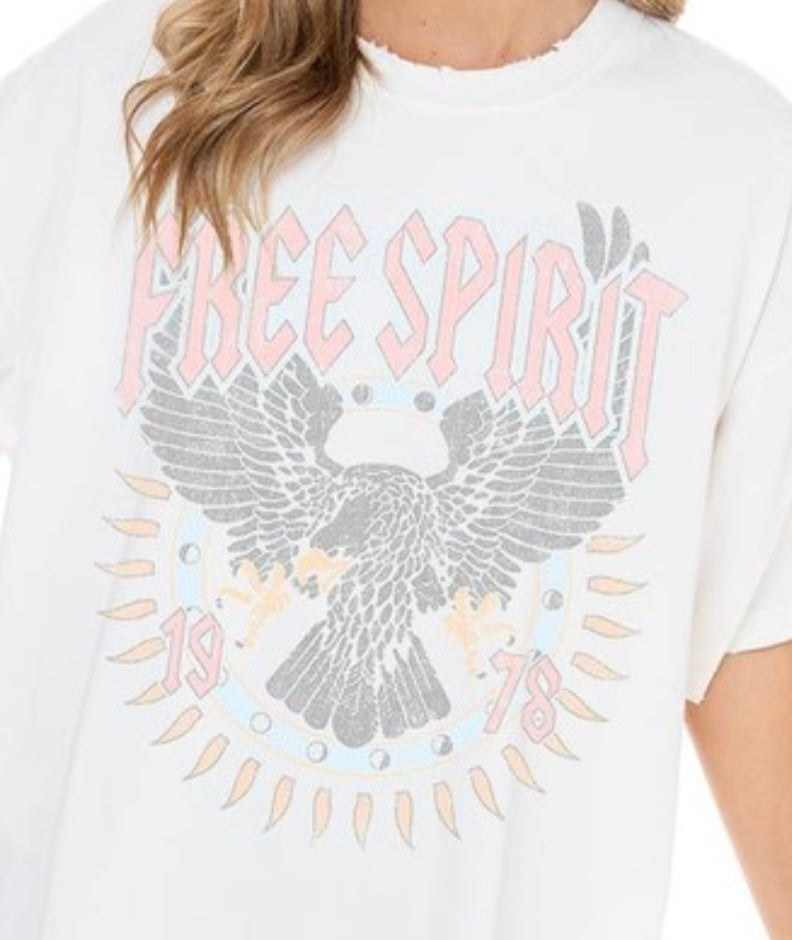 Oversized Free Spirit Vintage Eagle T-Shirt