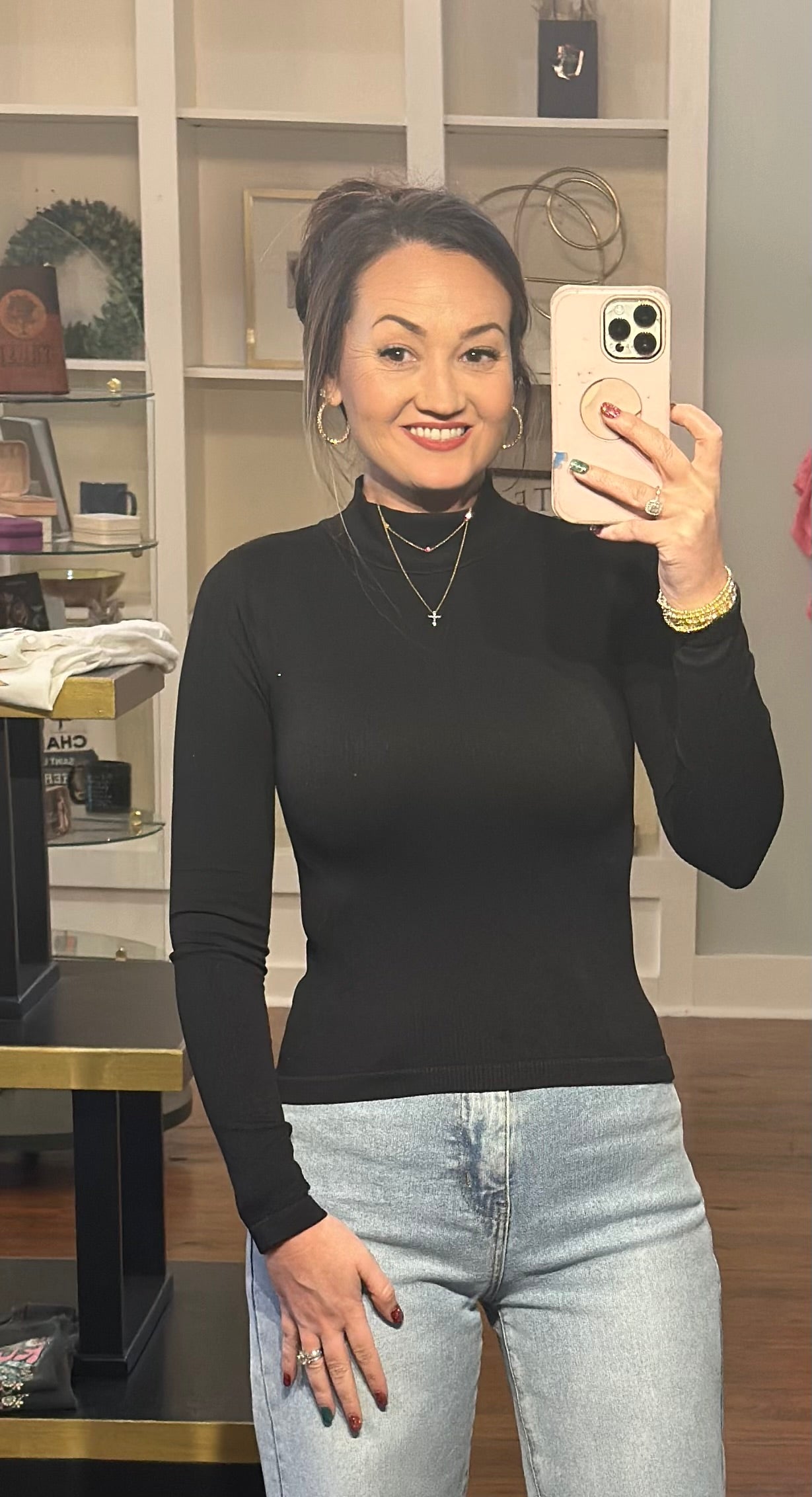 Nikibiki Mock Neck Black