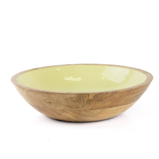 Hogan Serving Bowl   Natural/Green   9.75x3.25