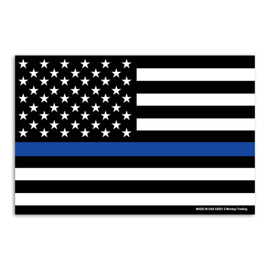 Thin Blue Line Flag - 4 x 6 in. Decal