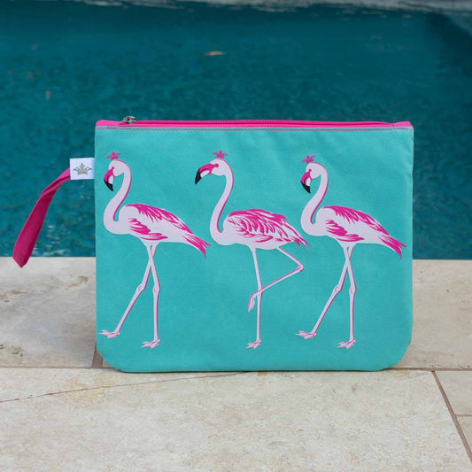 Caribbean Flamingo Wet/Dry Bag - Aruba Blue/Hot Pink
